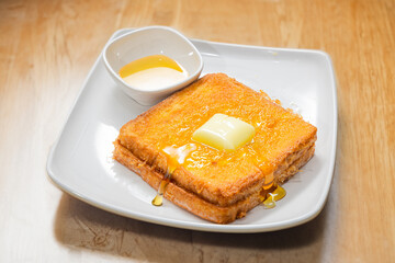 A classic Hong Kong style deep fried delicacy served at traditional cha chaan teng afternoon tea...