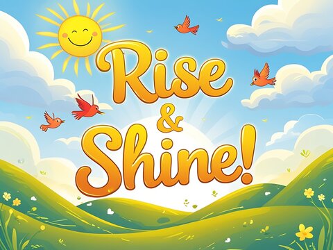 Sunny Sunrise Birdscape.