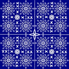 Traditional Thai Floral Pattern | Seamless Vector Design | Orange & Green on Black