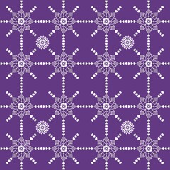 Traditional Thai Floral Pattern | Seamless Vector Design | Orange & Green on Black