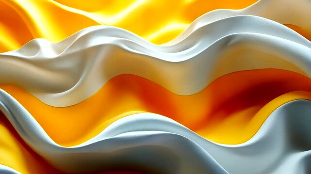Abstract golden and silver waves flowing smoothly for elegant background or presentation