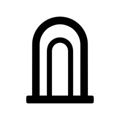 Fototapeta premium Wedding arch symbol icon with transparent background representing wedding ceremony decoration and bridal archway event timeline icon 