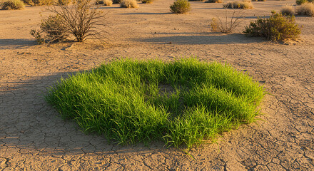 Green Grass in Desert – Symbol of Renewal