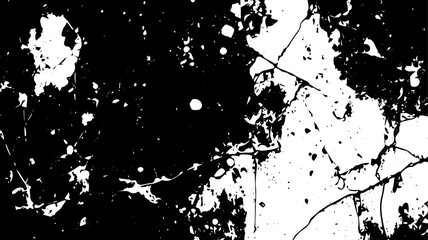 Grunge Abstract Ink Splatter Texture with Cracked Paint and High Contrast
