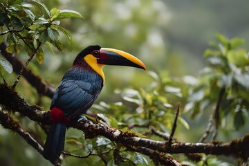 Fototapeta premium Toucan in Rainforest: Tropical Delight