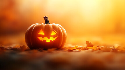 halloween pumpkin on a black background