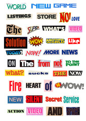 Vintage Magazine Collage - Retro Graphic Design with Paper Texture

