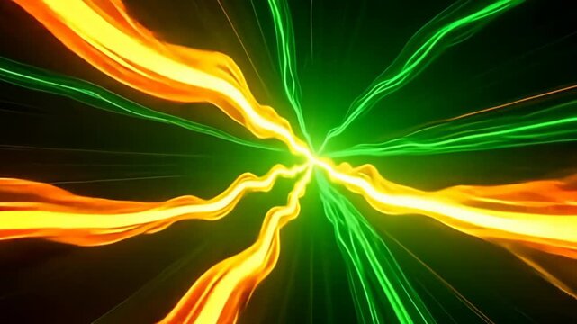 accent active movement, squirm thread of disturbance muzzy conceptual inward magnetised meld analyze the shot with strong accident of luminous greens and orange, the motion fleet and whirls,