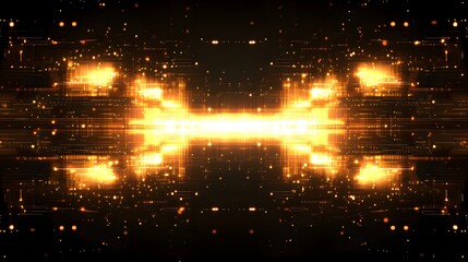 Obraz premium Abstract design with glowing lines and points.