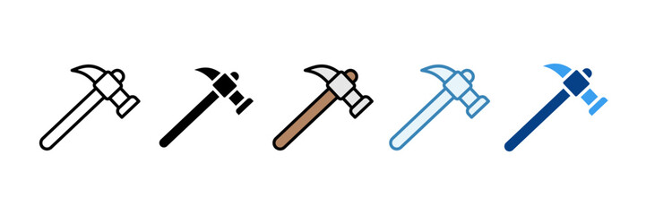 Hammer  Icon Set Multiple Style Collection