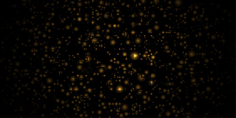 Abstract gold grid pixel pattern background. Vector illustration element with square, geometric mosaic, texture on black color. Graphic design for digital datum, technology futuristic background