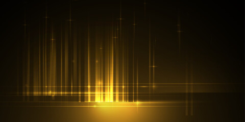 Vector abstract light gold effect, flow line, motion pattern and golden gradient color for luxury wallpaper, template banner, futuristic background. Illustration modern graphic design with space