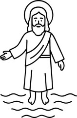 jesus_christian flat design for church and bible contents