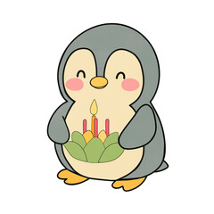 Penguin in Loy Krathong festival 