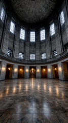 Obraz premium Grand stone rotunda of a historic european monument