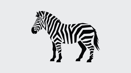 Fototapeta premium Striking zebra art showcases bold black and white stripes in a modern, minimalist style, perfect for wildlife designs and creative projects.