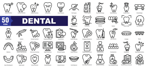 Dental icon set