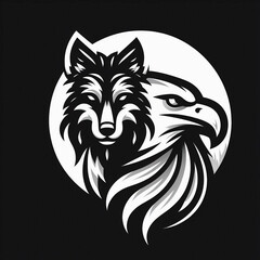 Fototapeta premium wolf head vector