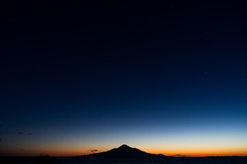 sunset over the mountains