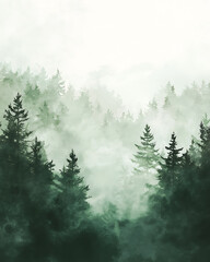 Highly detailed illustrations of various trees, leaves, grasses, and botanical elements, featuring realistic, minimalist, and abstract compositions on a white background.