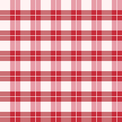 Seamless red and white gingham background.