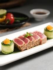 Ruby Seared Tuna with Emerald Zucchini Roll