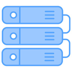 Obraz premium Server Blue Icon
