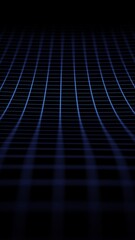 Futuristic Blue Grid on Black Background – Technology Abstract Pattern