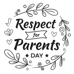 RESPECT FOR PARENTS DAY vector illustration