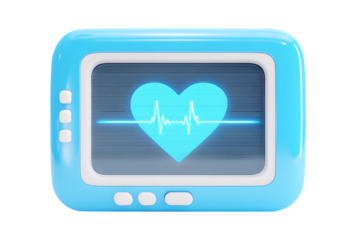 Heart rate monitor showing a healthy heartbeat.