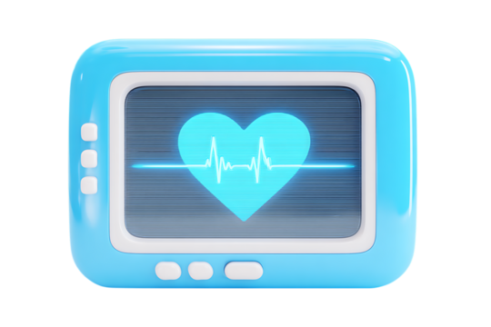 Heart rate monitor showing a healthy heartbeat.