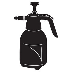Hand Sprayer silhouette image on a white background