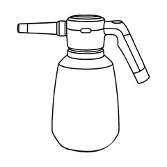 Hand Sprayer silhouette image on a white background
