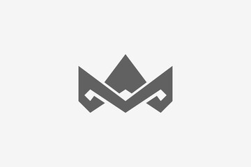 Cool modern bold crown logo 
