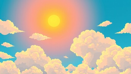 clouds and sun