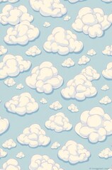 seamless background with clouds