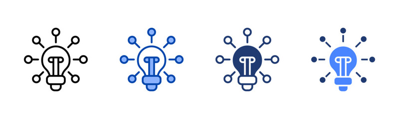 Innovation icon set multiple style collection