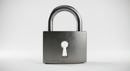 Fototapeta premium Metal padlock with a keyhole, representing security, protection, and privacy concepts and safety