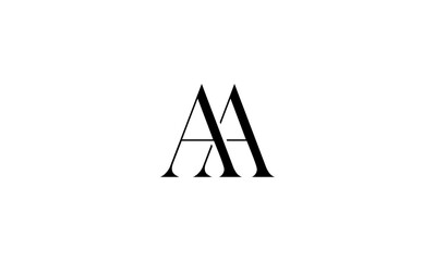 AA initial letters, monogram logo