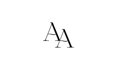 AA initial letters, monogram logo