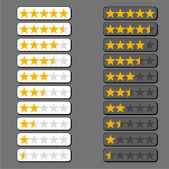 Star rating with two different backgrounds