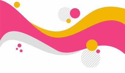 Pink and yellow abstract geometric background vector illustration