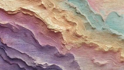 Naklejka premium Abstract textured surface with layered, colorful ridges