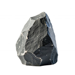 Polished Dark Metamorphic Rock with Crystalline Texture Displayed for Geological Study