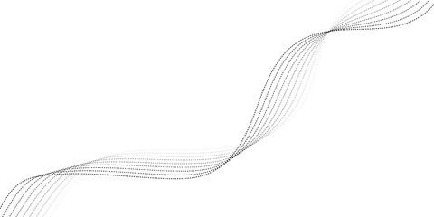 Abstract Waveform Dot Swirls on White	