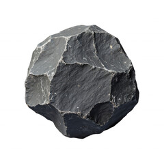 Rough Spherical Rock with Sharp Cracks Displayed for Geological Study