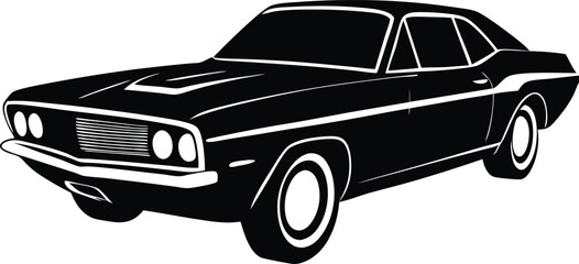 Retro shaker hood vector - 1970s factory performance icon, EPS JPEG PNG