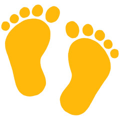 Footprints in Sand Illustration
