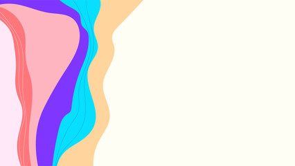 ABSTRACT BACKGROUND WITH HAND DRAWN ORGANIC SHAPES COLOR FLAT DESIGN VECTOR TEMPLATE FOR WALLPAPER, COVER DESIGN