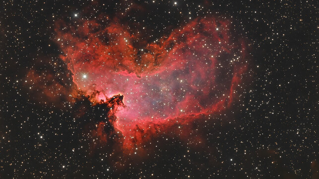Heart Nebula Observation, Space, Astrophotography, Cosmic, Night Sky, Wide Angle, Astronomy Concepts - Powered by Adobe